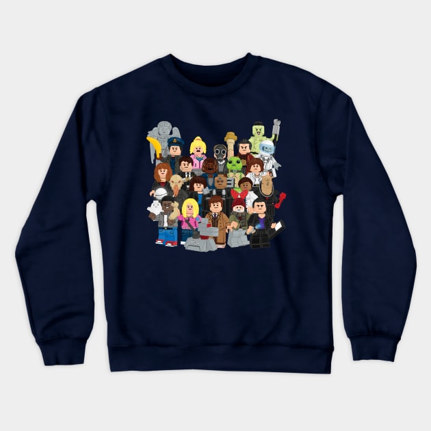 Lego Doctor Who Characters Crewneck Sweatshirt by ovofigures